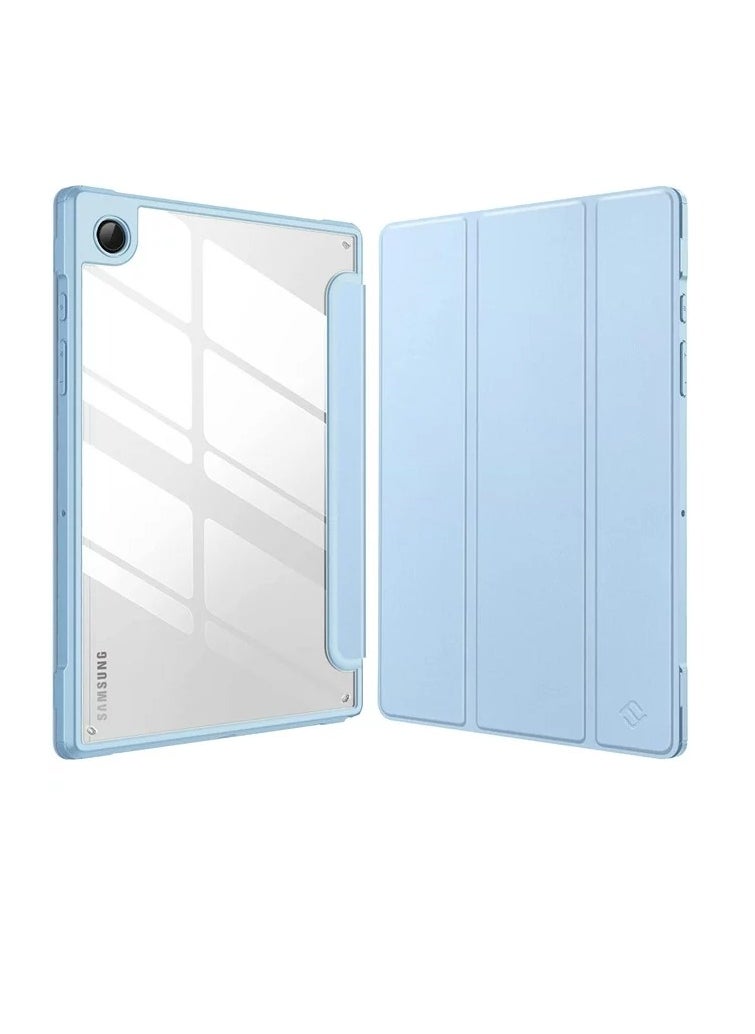 Hybrid Slim Case for Samsung Galaxy Tab A8 10.5 inch 2021 Model (SM-X200/X205), Shockproof Cover with Clear Transparent Back Shell, Auto Wake/Sleep