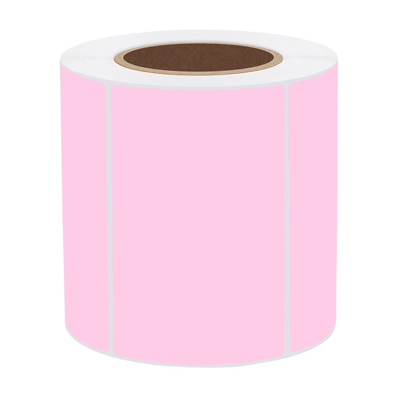 STARLIBOO 3x2 inch Color Direct Thermal Label Stickers for Shipping, Barcode, Address, Compatible with Rollo Label Printer & Zebra Desktop Printers (Pink) - Image 1