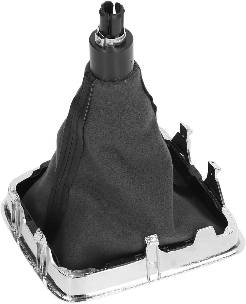 6 Speed Gear Shift Knob with PU Leather Boot, Manual Car Gear Stick Shift Knob, Ergonomic 6 - Speed Shifter for Smooth Driving, Replacement for Automotive Interior (Silver Cap) - Image 3