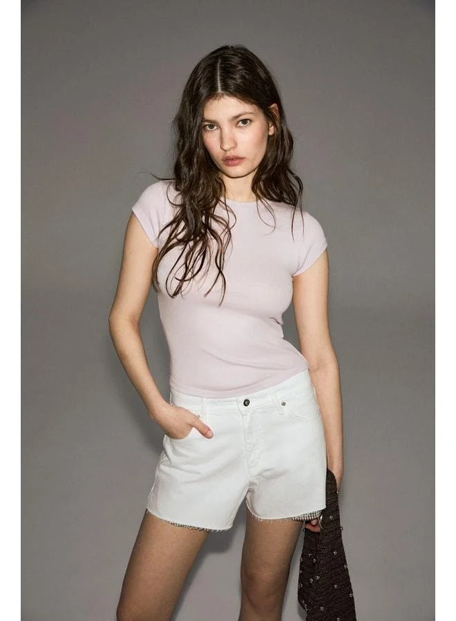 Ethiquet MAELIS Women's Soft and Stretchable Fabric Organic Cotton Round Neck Pink T-Shirt.
