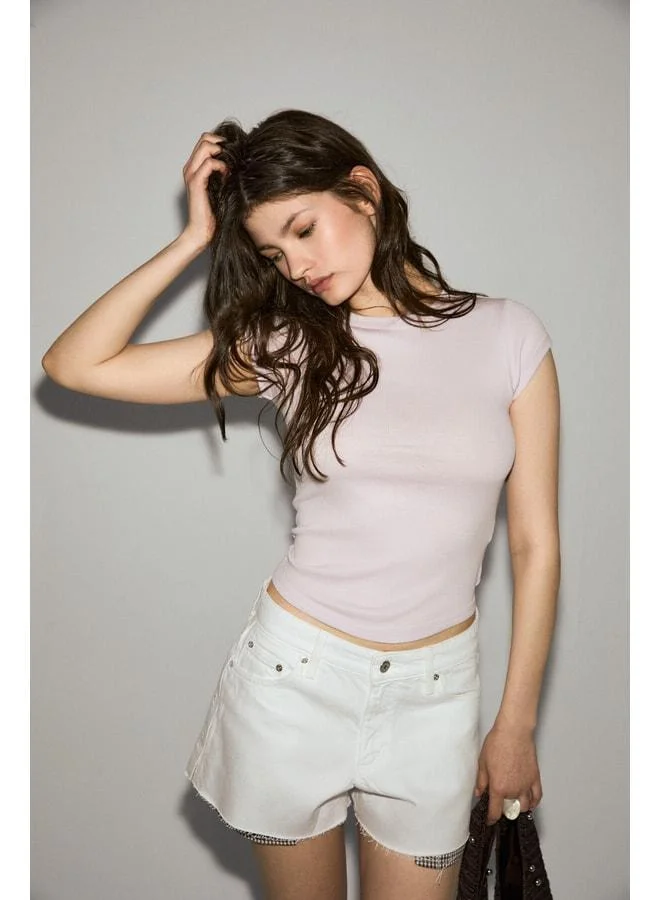 Ethiquet MAELIS Women's Soft and Stretchable Fabric Organic Cotton Round Neck Pink T-Shirt.