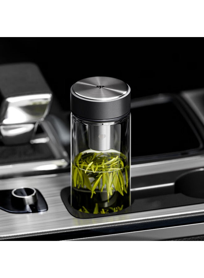 Wanxiang Single-layer Glass Cup U273r Business Office Texture Tea Cup Black Gray 520ml Portable Car Home Brewing Cup - Image 2