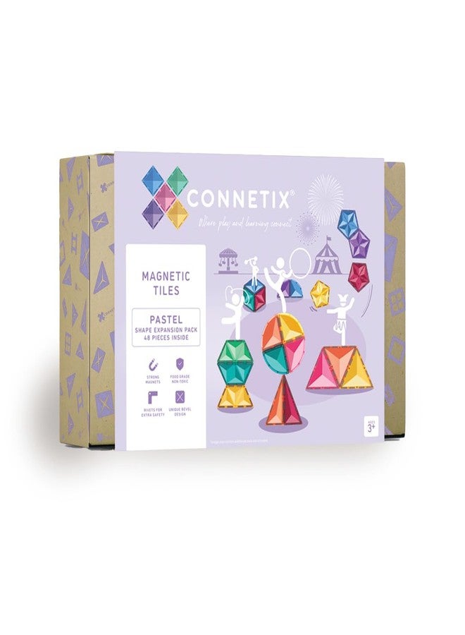 CONNETIX Pastel Shape Expansion Pack, 48 Pieces - Image 1