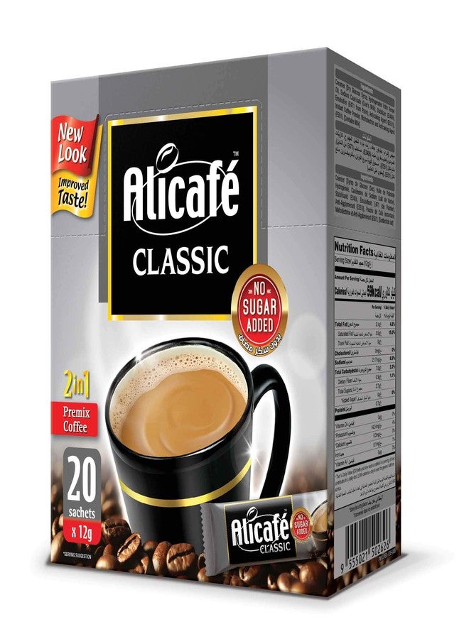 Alicafe Classic 2 in 1 No Sugar Added (20 Sachets) Coffee Box, 240g - Image 1