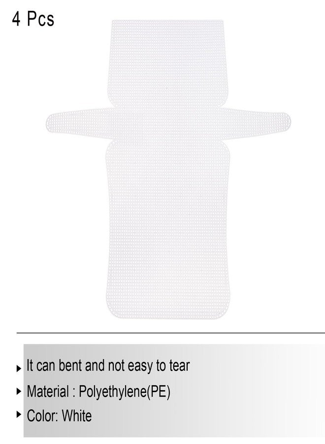 MECCANIXITY 4Pcs Plastic Mesh Canvas Sheet 6 Count 41.5 cm/ 16.3" for Crochet Bag Making Crossbody Bag Blank Canvas for Embroidery Needlepoint, Bag, Knit Crochet Mesh, White - Image 4