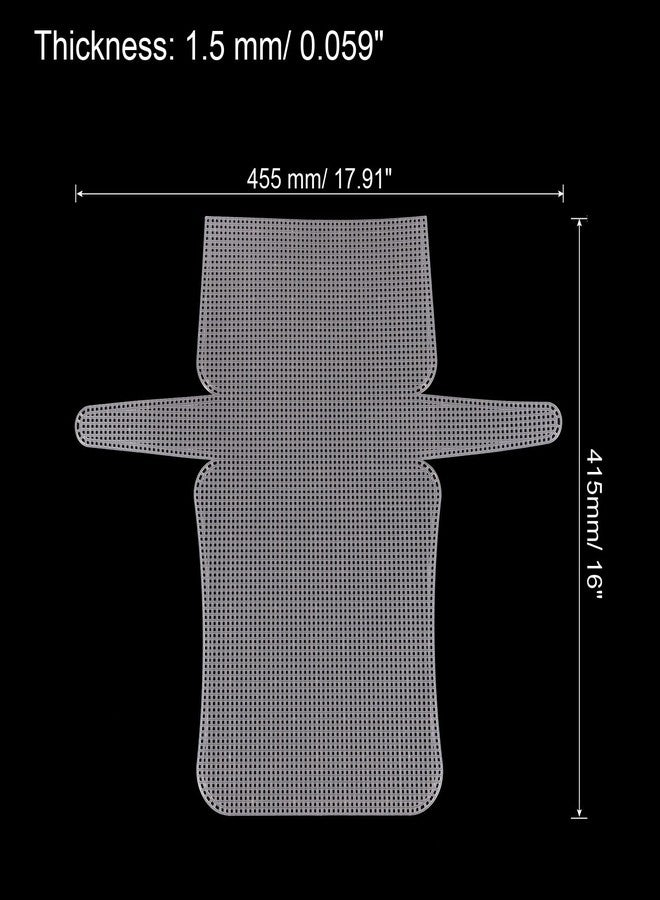 MECCANIXITY 4Pcs Plastic Mesh Canvas Sheet 6 Count 41.5 cm/ 16.3" for Crochet Bag Making Crossbody Bag Blank Canvas for Embroidery Needlepoint, Bag, Knit Crochet Mesh, White - Image 3