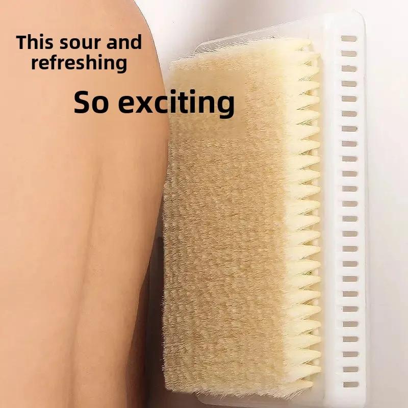 Rubbing Artifact Oversized Back Brush Lazy Back Rubbing Bath Brush Back Massage Don't Ask for People Bathroom Wall Suction Cup Wipe(White Super-large Bath Artifact Brush, 20cm * 30cm boxed) - Image 2