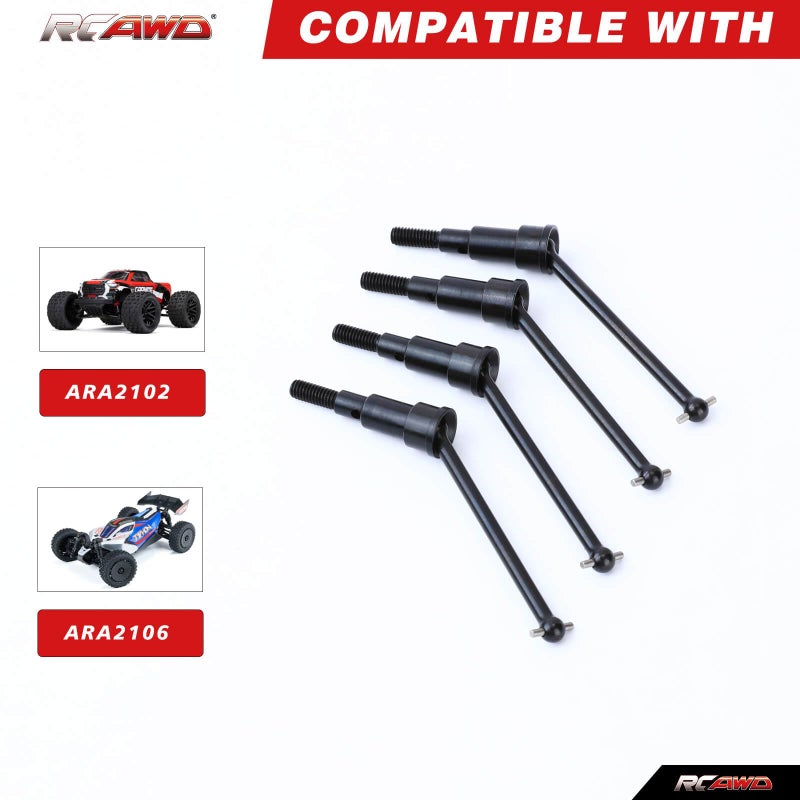 Generic RCAWD #45 Steel CVD Drive Shaft Front Rear CVD Driveshaft Wheel Hex Wheel Nut for Arrma 1/18 Granite Grom Typhon Grom Mega 380 Upgrade Parts  - Image 2