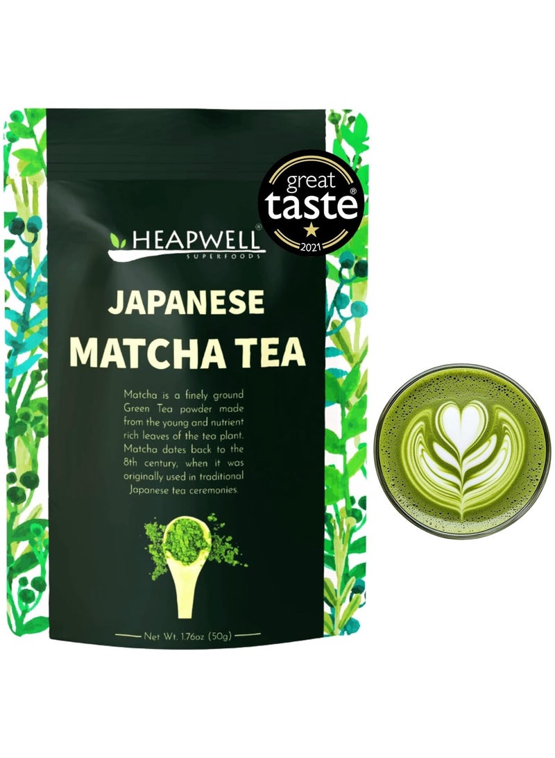 Heapwell Superfoods Matcha Japanese Green Tea Powder 50g (50 Servings) | Premium Organic & Pure Matcha Powder | No Artificial Sweeteners – 50 gm - Image 2