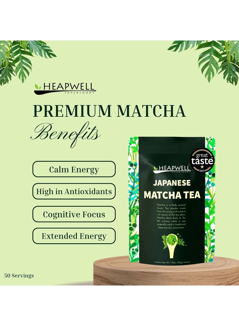 Heapwell Superfoods Matcha Japanese Green Tea Powder 50g (50 Servings) | Premium Organic & Pure Matcha Powder | No Artificial Sweeteners – 50 gm - Image 4