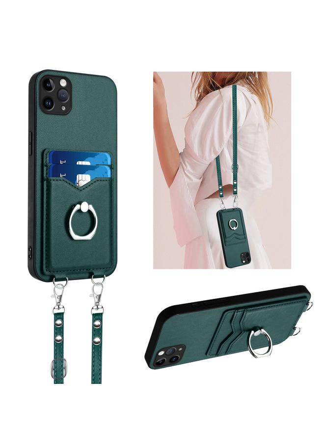 Zaboon Case For iPhone 11 Pro Max R20 Crossbody Rope Ring Card Holder Phone Case - Image 1