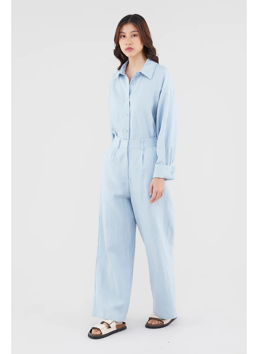 The Editor's Market Malitta Linen Oversized Shirt