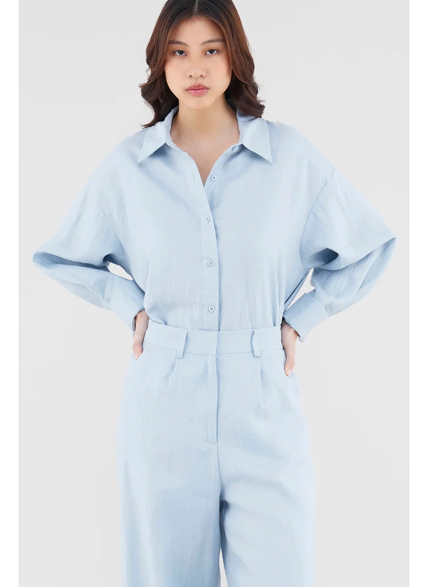 The Editor's Market Malitta Linen Oversized Shirt