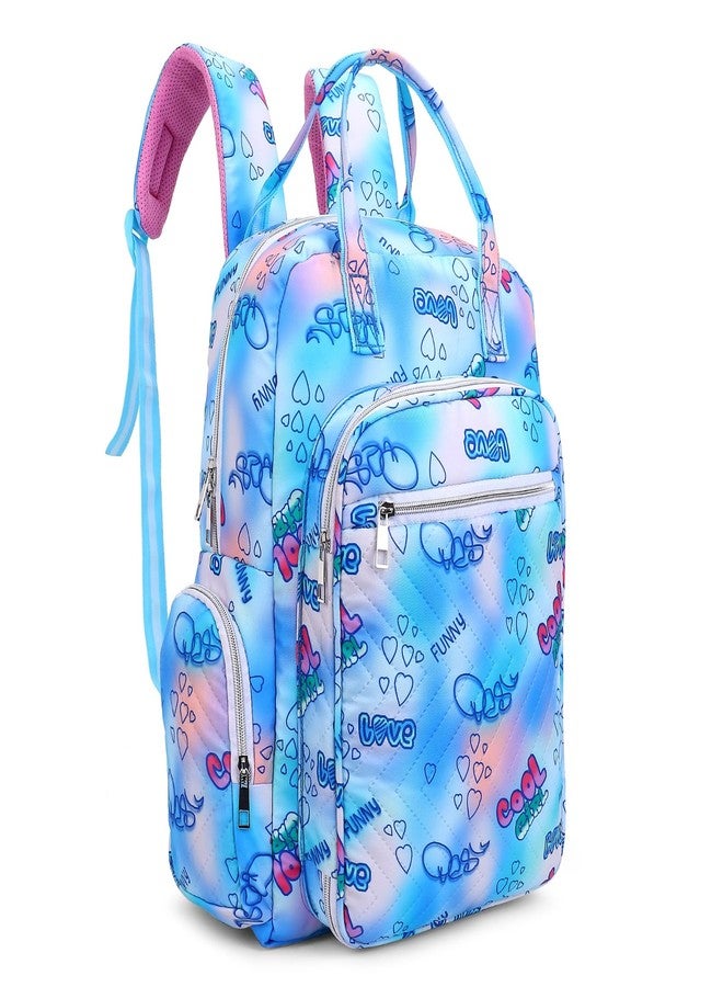 TRUE HUMAN Designer Ultra Premium Multipurpose Diaper Bag, Baby Bags, Anti Theft, Maternity Bag, Baby shower gift, Nappy Bag Mothers Bags (white blue) - Image 2