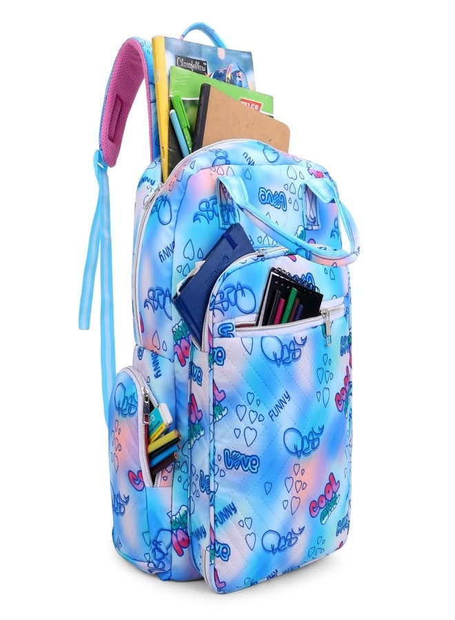 TRUE HUMAN Designer Ultra Premium Multipurpose Diaper Bag, Baby Bags, Anti Theft, Maternity Bag, Baby shower gift, Nappy Bag Mothers Bags (white blue) - Image 5