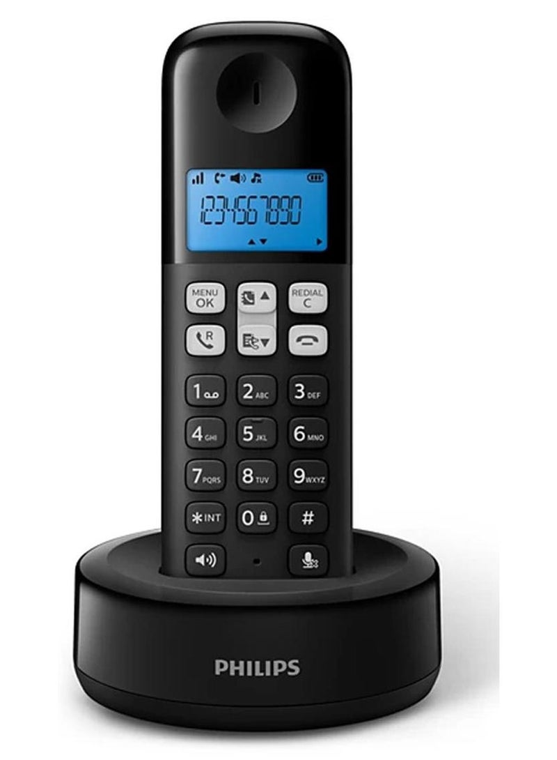 Philips D1611B/63 Cordless Phone -Black - Image 1
