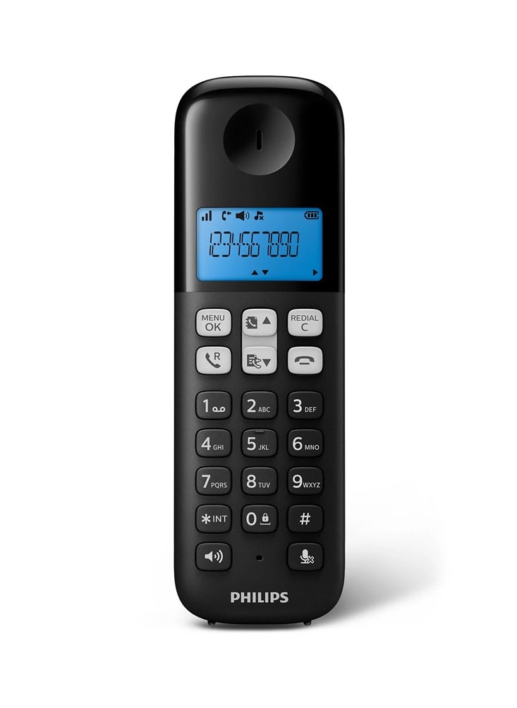 فيليبس - D1611B/63 تليفون ارضى لاسلكي - أسود - Image 1