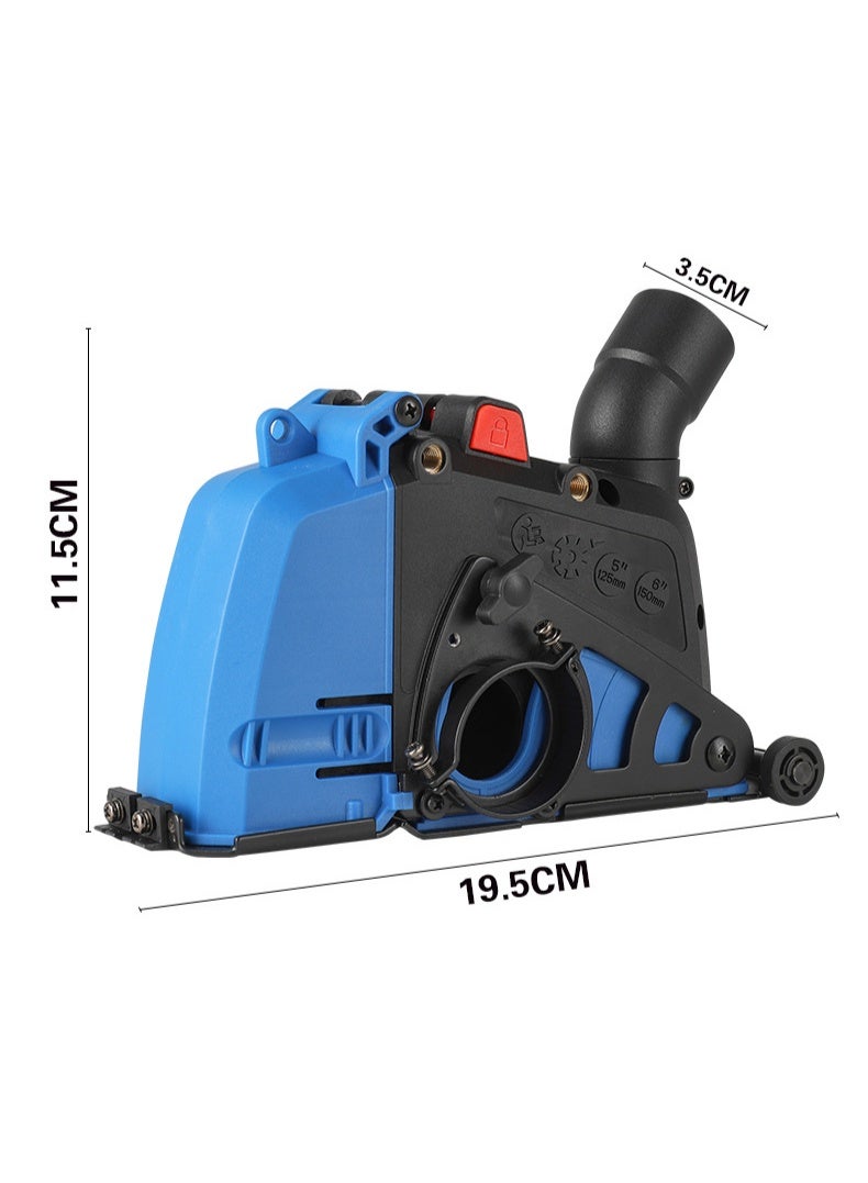 موي غلاف غبار طاحونة الزاوية قابل للتعديل من 0 إلى 45 مم لعمق القطع، منفذ شفط مكنسة، قطع بدون زوايا ميتة، كتلة تصحيح الشفرة | غطاء استخراج الغبار للعمل النظيف والخالي من الغبار - Image 4