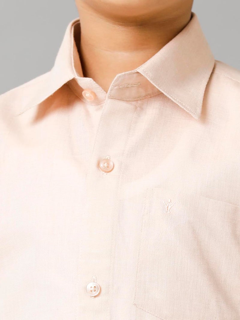 RAMRAJ COTTON طقم قميص نصف كم ودوتي للأطفال من رامراج - سانكالبام نحاسي (1-2 سنوات) - Image 4