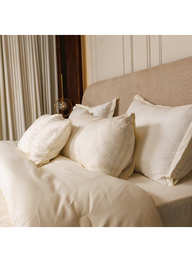 FoamZone Jacquard Microfiber Comforter, 10 PCs Single Size 260x170 cm - Image 4