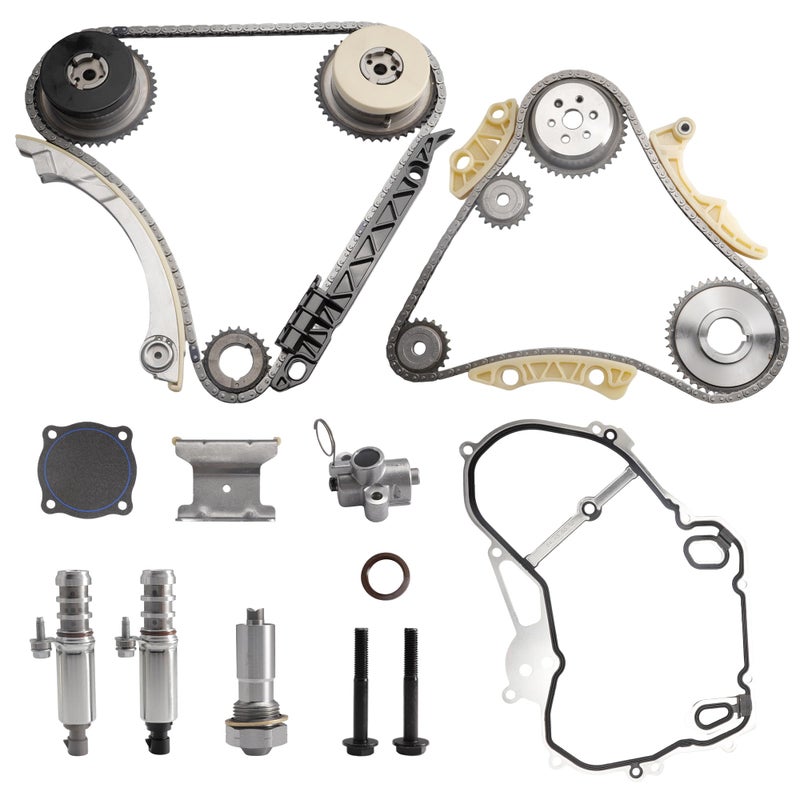 Timing Chain Kit with VCT Selenoid Actuator Gear Cover Gasket 2224L Ecotec for Chevy Malibu Cobalt HHR for Pontiac G5 G6 Pursuit Solsticefor Saturn Aura Ion Sky Vuefor Buick Regal 0612