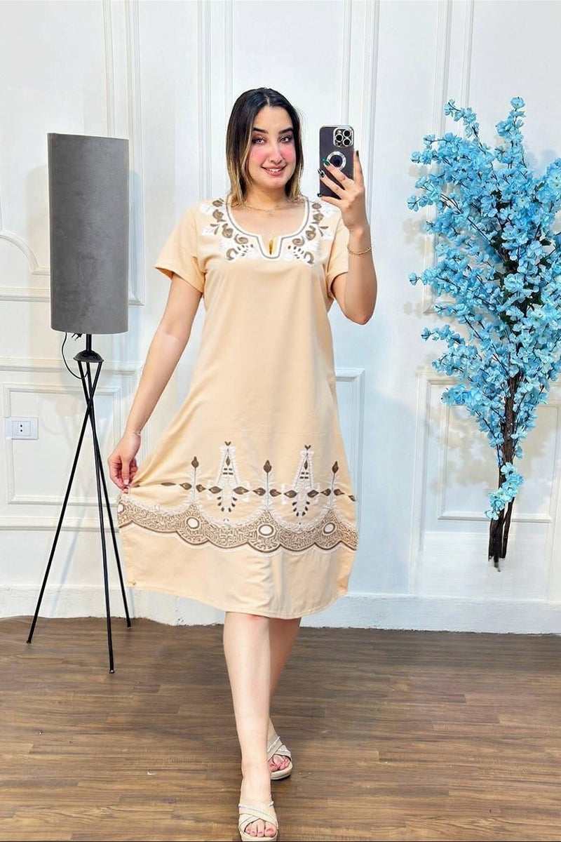 جلابية حريمي بيتي صيفي – نصف كم - Image 2