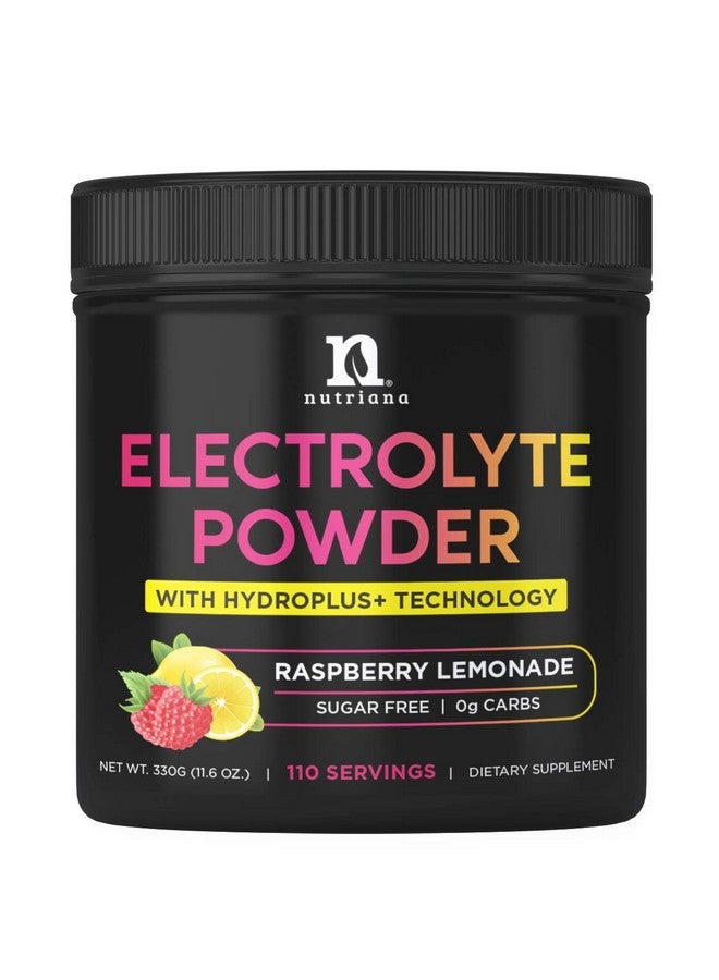 Nutriana Keto Electrolytes Powder No Sugar - Zero Carb & Zero Calorie Electrolyte Drink Mix - Sugar Free Electrolytes for Hydration Powder - Fasting Electrolytes Raspberry Lemonade Flavor - Image 1