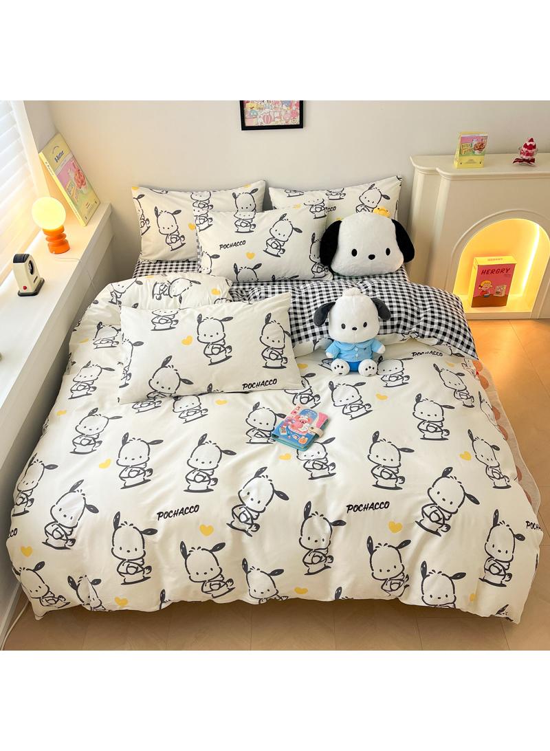 general 4-Piece Pochacco Cotton Comfortable Set Bed Sheet Set Children'S Day Gift Birthday Gift 200X230cm - Image 1