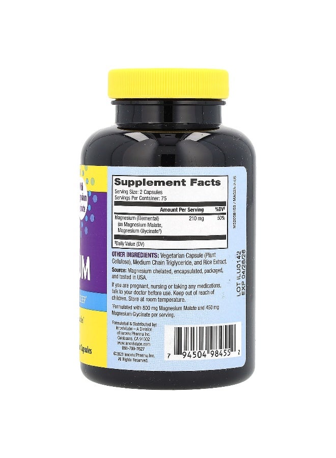 InnovixLabs InnovixLabs, Advanced Magnesium, 210 mg, 150 Vegetarian Capsules (105 mg per Capsule) - Image 2