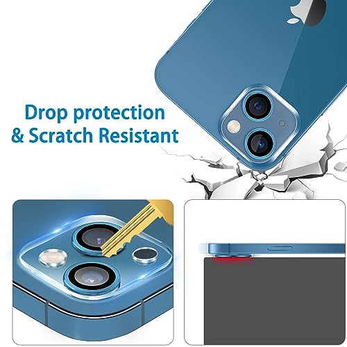 Dengduoduo 3 Pack Tempered Glass Camera Lens Protector for iPhone 13 6.1" & iPhone 13 Mini 5.4", Ultra HD, 9H Hardness, Anti-Scratch, Case Friendly, Easy to Install [No Affect on Night Shots] - Image 4