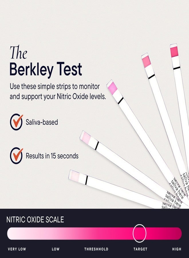 Berkeley Life Nitric Oxide Test Strips - at-Home, Non-Invasive Saliva Testing Kit to Assess Nitric Oxide Levels for Men & Women - 10 Individually Sealed Indicator Strips - Image 3
