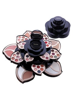 Miss Rose MISS ROSE black flower artist makeup case rotated box professional multi-role makeup kit eyeshadow for makeup dresser  - Image 1