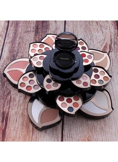 Miss Rose MISS ROSE black flower artist makeup case rotated box professional multi-role makeup kit eyeshadow for makeup dresser  - Image 2