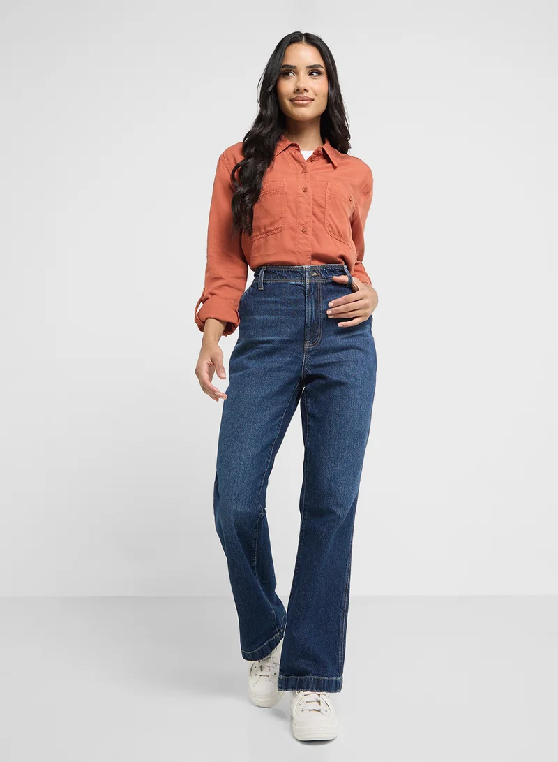 امريكان ايجل Stretch Classic Bootcut High Waist Jeans
