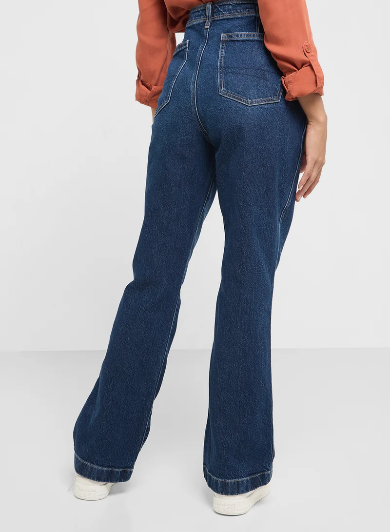 امريكان ايجل Stretch Classic Bootcut High Waist Jeans