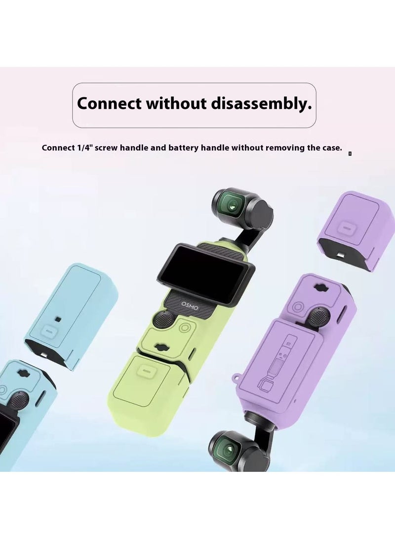 DJI Osmo Pocket 3 Silicone Case Silicone Case Protective Cover Handheld Gimbal Sports Camera Accessories（black） - Image 4