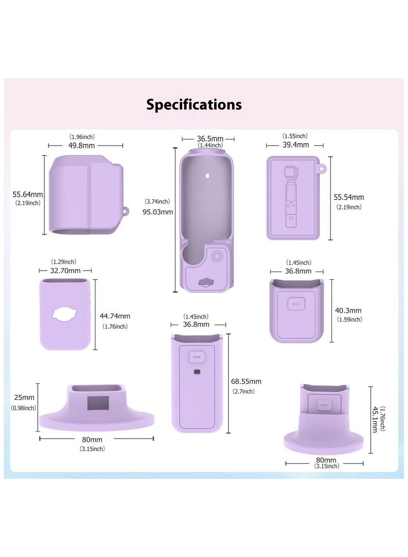 DJI Osmo Pocket 3 Silicone Case Silicone Case Protective Cover Handheld Gimbal Sports Camera Accessories（black） - Image 5