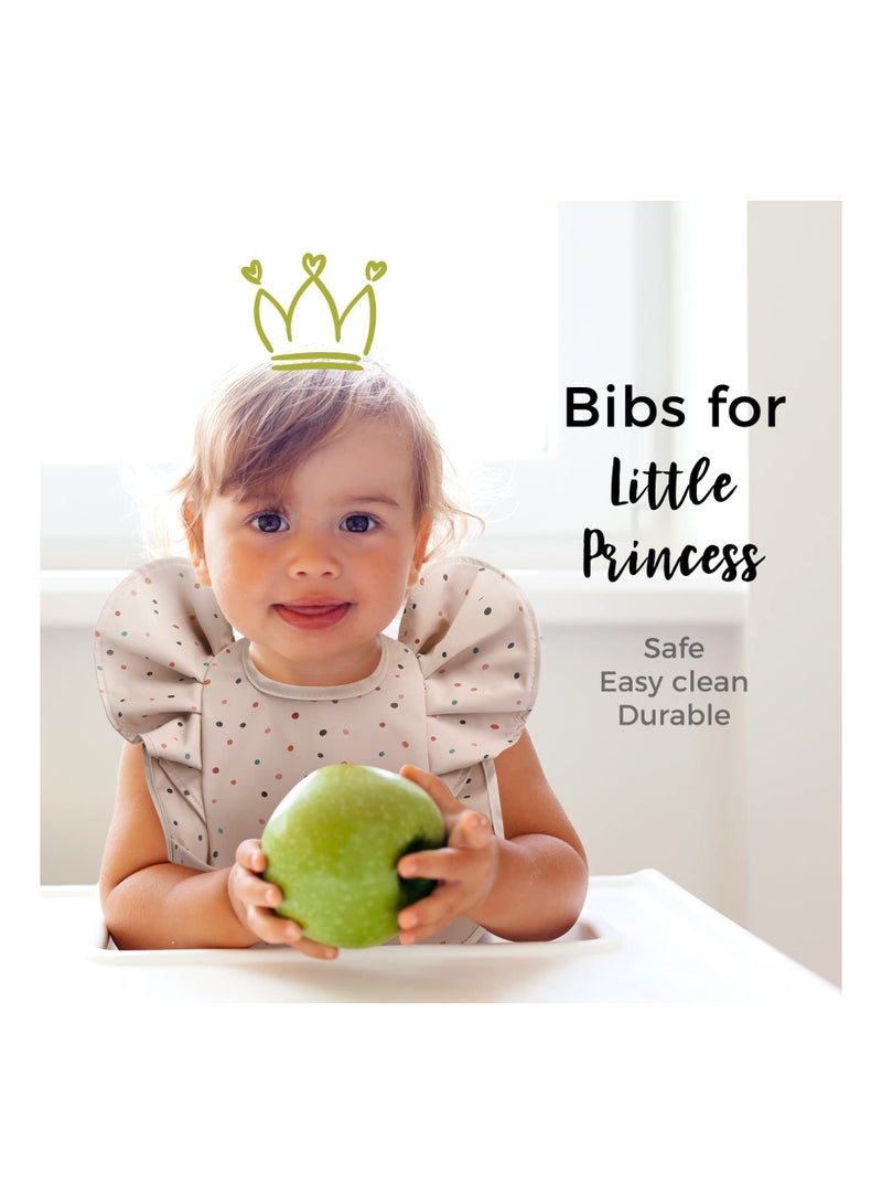 SOLARAE 3-Pack Silicone Baby Bibs, Waterproof & Washable Toddler Feeding Bibs with Food Catcher, Soft & Easy Wipe Design for Boys and Girls, Perfect for Home and Travel Use. - Image 5