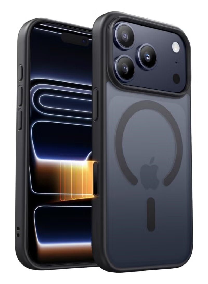 TIGER Magnetic Case for iPhone 17 Pro Compatible with MagSafe | Mil-Grade Drop Shockproof Slim Frosted Phone Cover | Durable Anti-Scratch Slim Protective Case | Black Magnetic iPhone 17 Pro Case for Everyday Use - Image 1