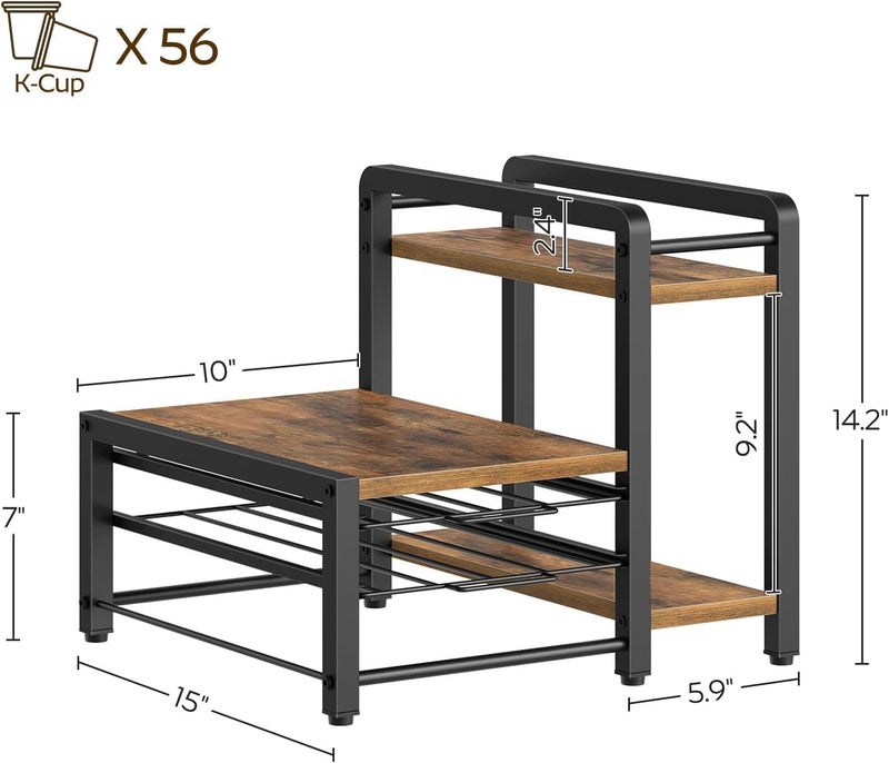OGFC 28377 Coffee Pod Holder, Coffee Pod Drawer, K Cup Holder, Cafe Pod Organizer with 2-Tier Sliding Storage Drawer - Image 3