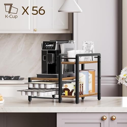 OGFC 28377 Coffee Pod Holder, Coffee Pod Drawer, K Cup Holder, Cafe Pod Organizer with 2-Tier Sliding Storage Drawer - Image 2
