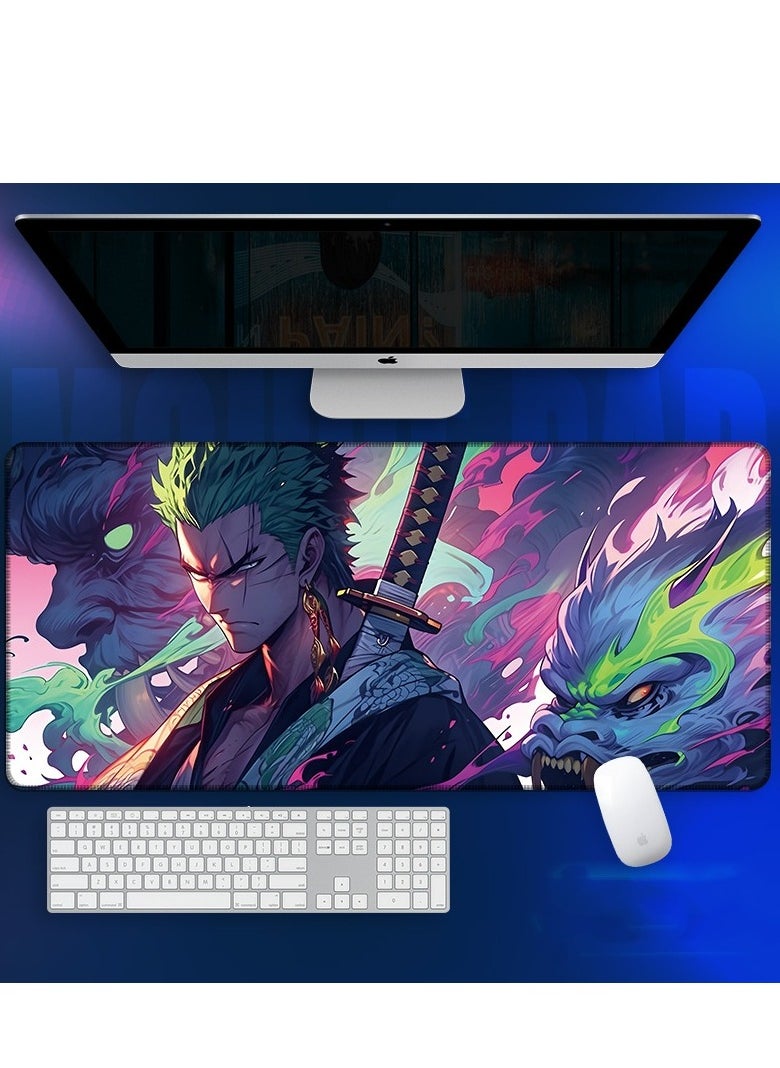 QZ - Anime One Piece Mouse Pad, Extended Large Gaming Mouse Pad, Non-Slip Rubber Base And Stitched Edge Desk Pad For Computer Home Office Work And Study - Image 1