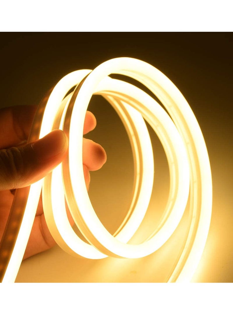Yuwell Premium Quality LED Neon Strip Light Waterproof For Home Lighting Kitchen Bed Outdoor Flexible Decoration Warm White 5 Meter  - Image 1