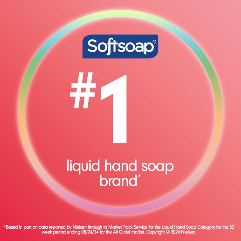 Softsoap Energized Liquid Hand Soap, Paraben Free, pH Balanced, Raspberry and Mandarin Scent, 11.25 fl oz Pump Bottle, 6 pack - Image 2