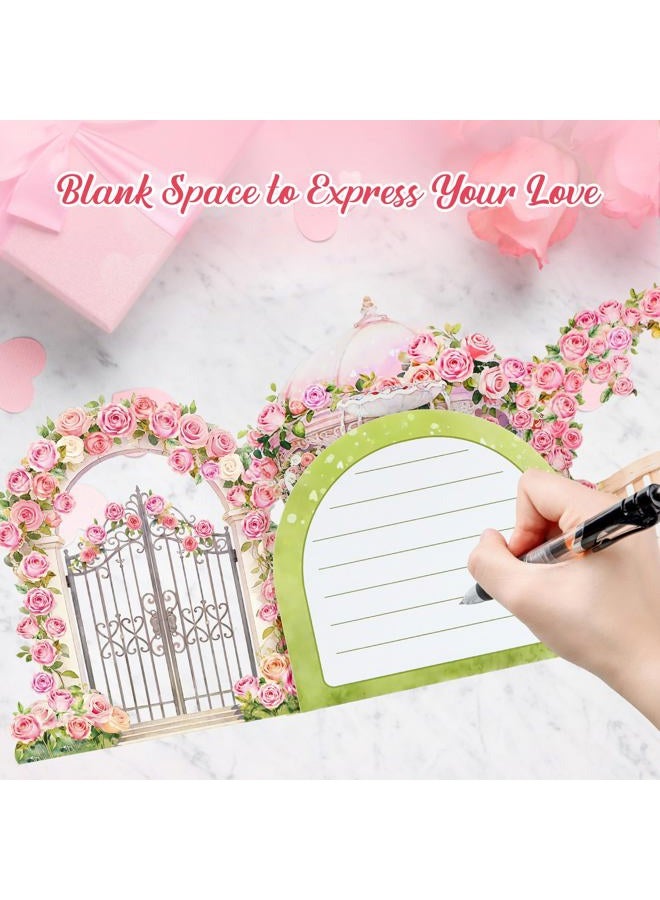 D4DREAM Pop Up Cat Valentines Card - Kittens in Romantic Rose Garden 3D Valentines Card for Her, Wife, Girlfriend Cat Lovers, Handmade Gift for Anniversary Valentine's Day Gift - Image 4