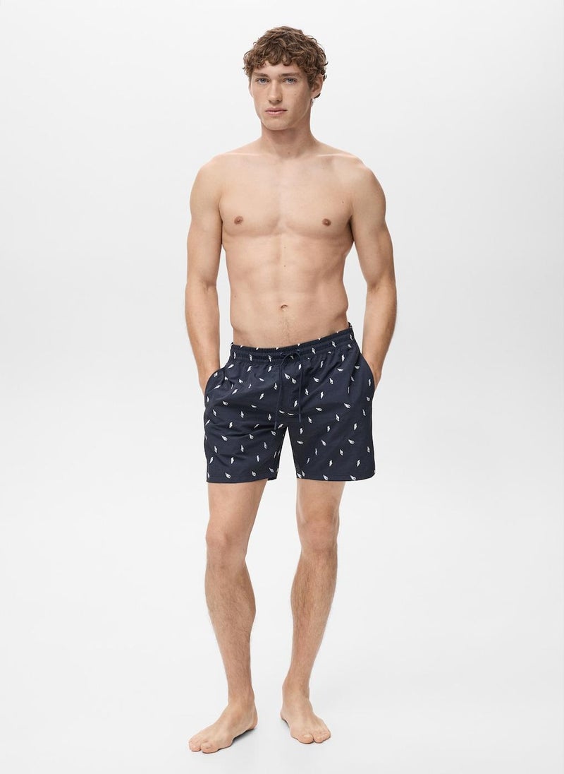 Mango Man Seashell Print Swim Trunks  - Image 4