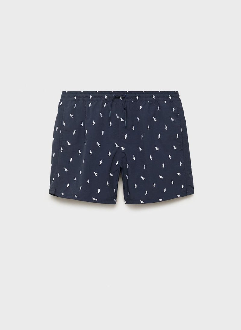 Mango Man Seashell Print Swim Trunks  - Image 5