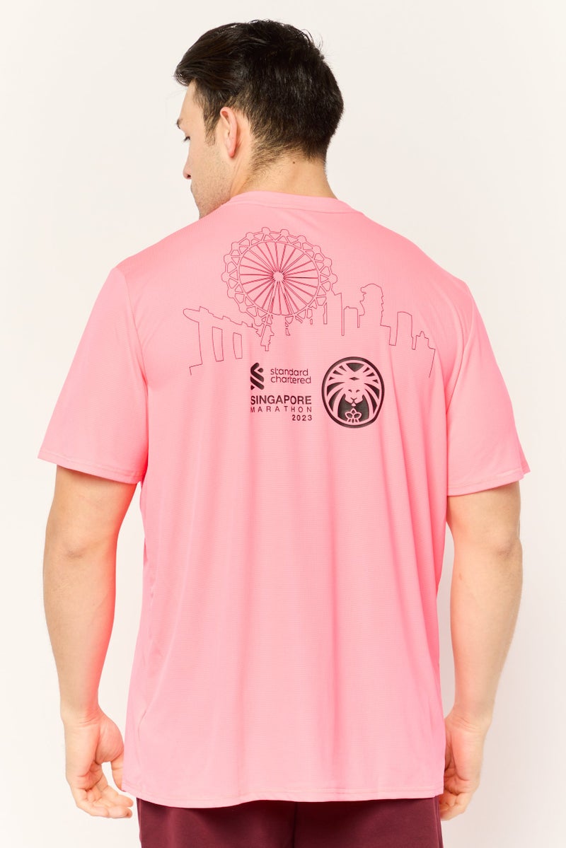 PUMA Men Sportswear Fit Scam 2023 Running Jersey, Neon Pink - Image 4