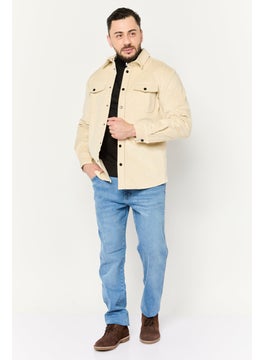 Sovereign Code Men Corduroy Jacket Shirt, Beige  - Image 2