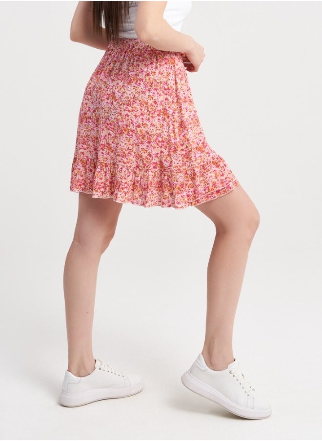 Floral Print Mini Skirt - Pink - pzsku/ZC2A16027C26D8F955078Z/45/_/1710758355/0c86a69a-18b8-4cb5-be72-7b14367ccee8